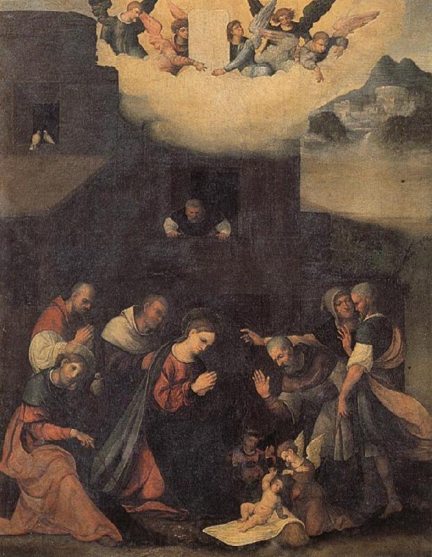 MAZZOLINO, Ludovico The Adoration of the Shepherds Germany oil painting art